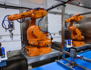 Robots cutting food